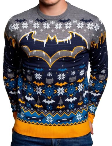 Batman Weihnachtspullover für Damen oder Herren - Hässliches Pullover-Geschenk, Mehrfarbig, X-Large von Merchoid