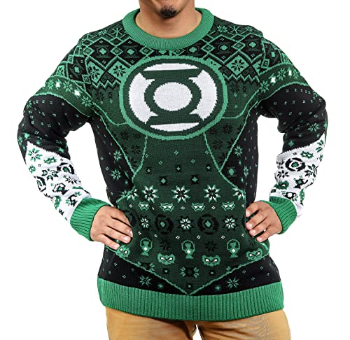Green Lantern Weihnachtspullover Geschenk für Männer oder Frauen, Mehrfarbig, Large von Merchoid