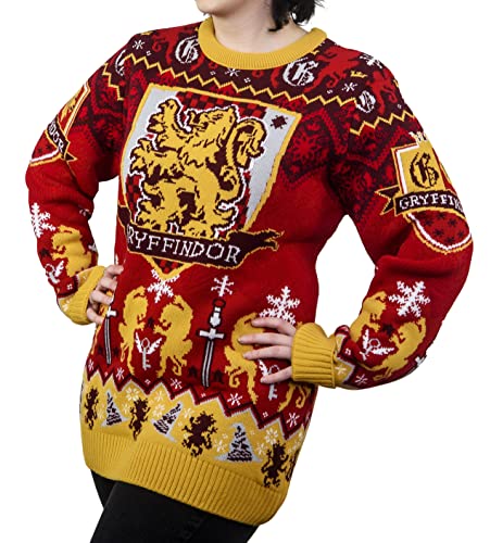 Harry Potter Gryffindor Weihnachtspullover für Damen und Herren Geschenk, Mehrfarbig, L von Merchoid