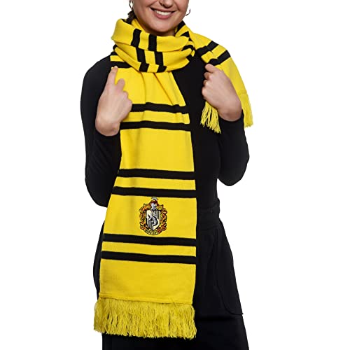 Merchoid Harry Potter Hufflepuff Hausschal - Offizieller Warner Bros Hogwarts Hausschal Ultra Soft, gelb, One size von Merchoid