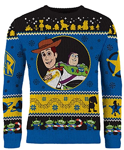Toy Story Weihnachtspullover Unisex für Damen oder Herren - Ugly Sweater Disney Geschenk, Mehrfarbig, L von Merchoid