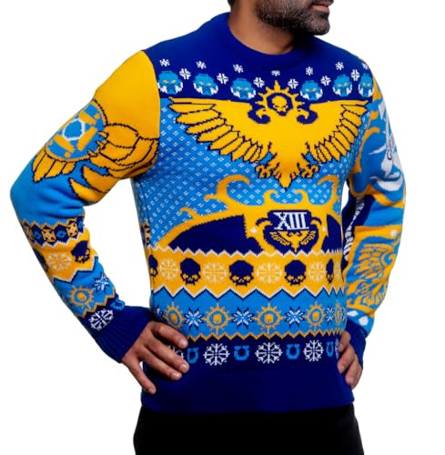 Warhammer 40.000 Imperium Strickpullover Weihnachtspullover Unisex für Damen oder Herren - Ugly Sweater 40k Geschenk, Mehrfarbig, X-Large von Merchoid