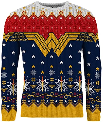 Wonder Woman Weihnachtspullover für Damen und Herren Geschenk, Mehrfarbig, XS von Merchoid