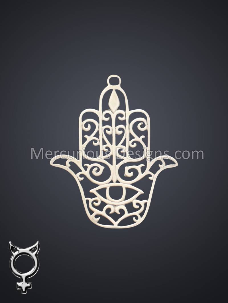 Hamsa Anhänger. Die Hand Der Fatima. Dem Bösen Blickschutz von MercuriousDesigns