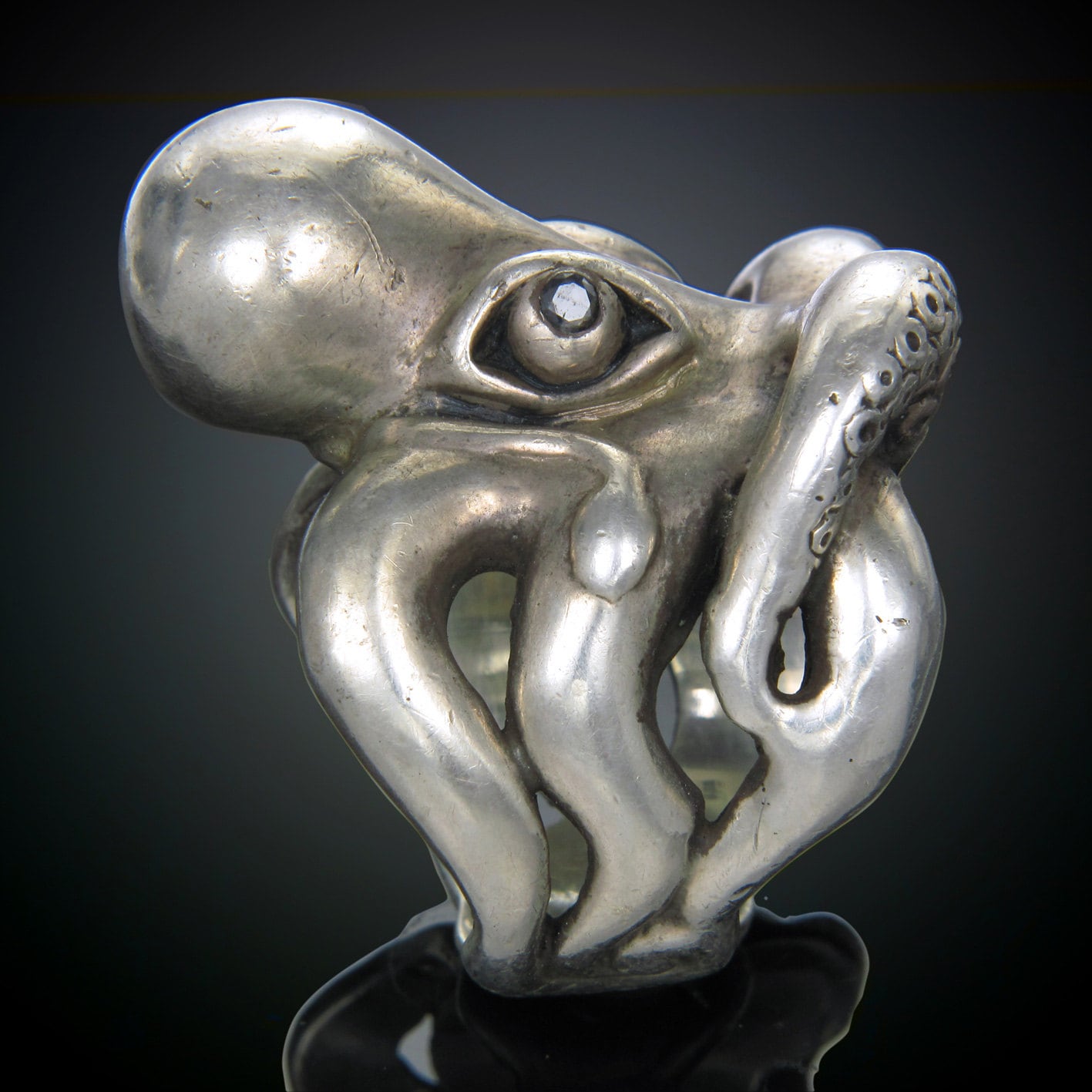 Oktopus Ring Aus 925Er Sterlingsilber Von Mercurious Designs. 925 Hand Gefertigter Designer Herren Silberring von MercuriousDesigns