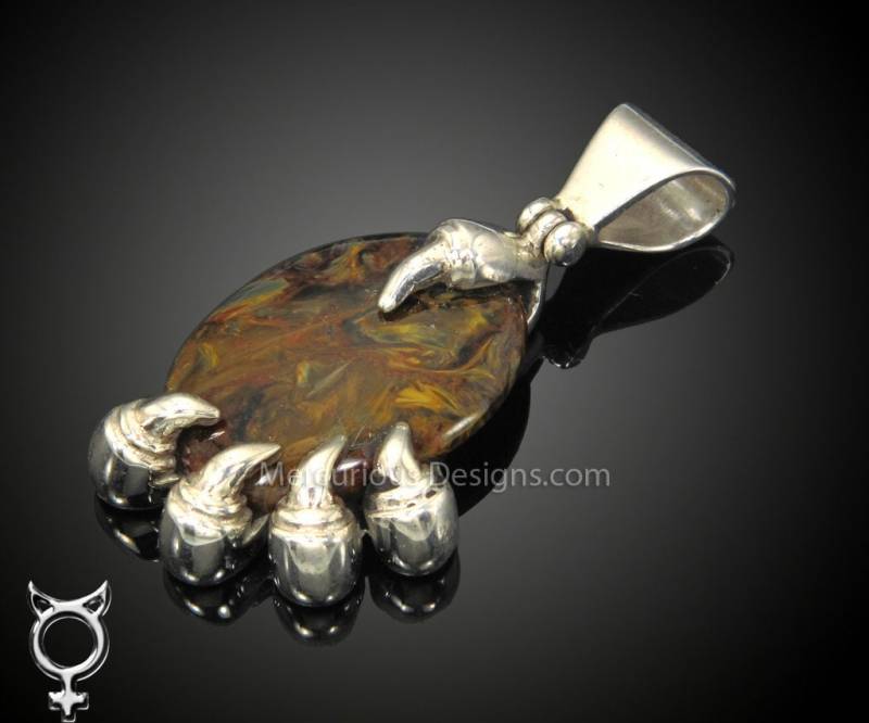 Silber Kralle Anhänger von MercuriousDesigns