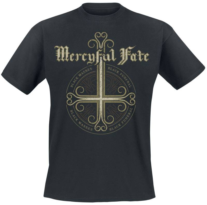 Mercyful Fate T-Shirt - Black Funeral Cross - M bis 3XL - für Männer - Größe M - schwarz  - Lizenziertes Merchandise! von Mercyful Fate