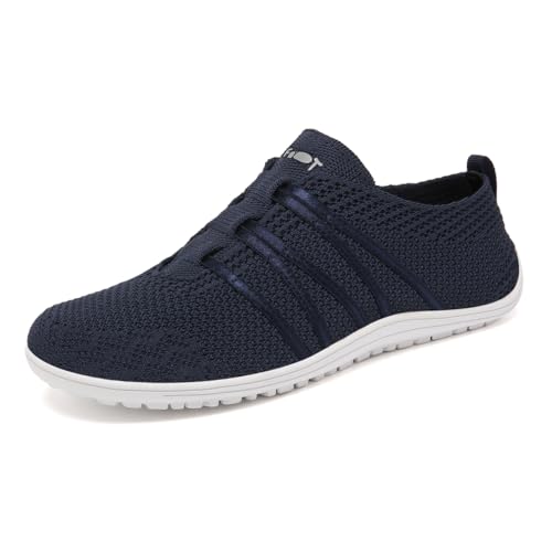 Merdoo Barfußschuhe Damen Herren Leicht Barfuss Schuhe Damen Slip On Sneakers Weich Barefoot Shoes Men Sportschuhe rutschfest Gymnastikschuhe Atmungsaktiv Sommerschuhe Barfussschuhe Dunkelblau 41EU von Merdoo