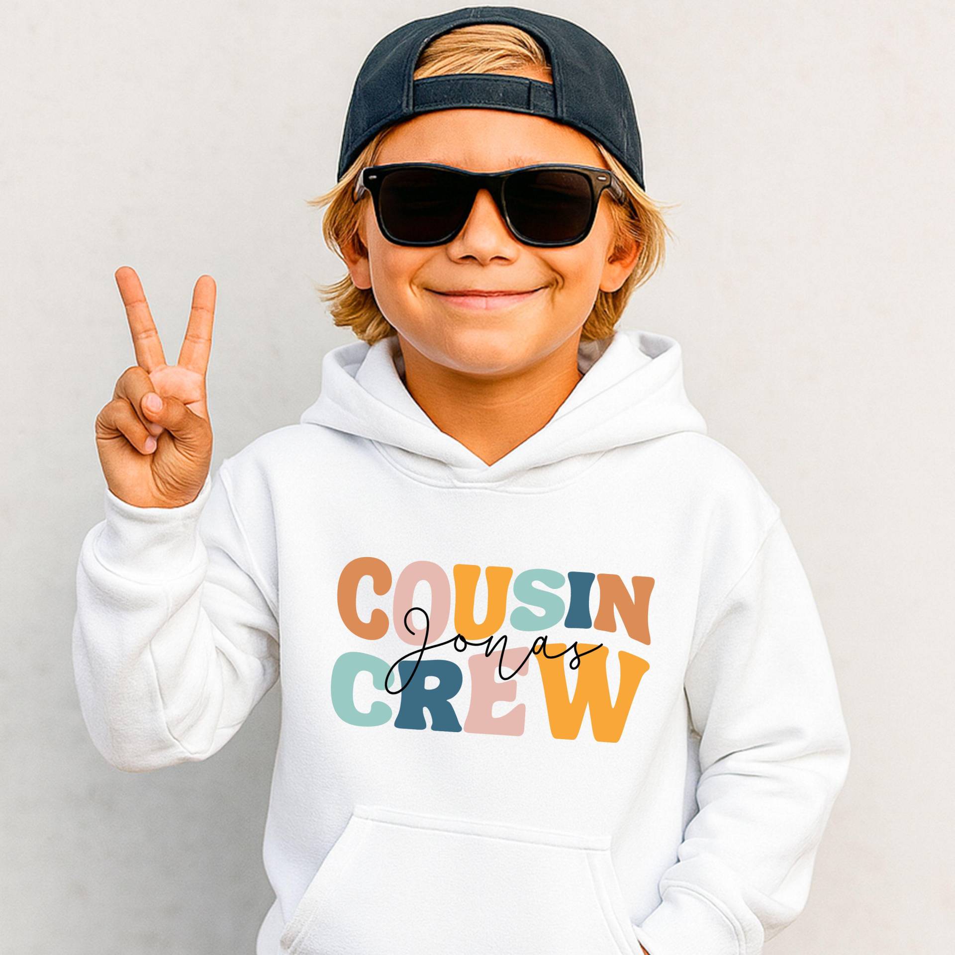 Personalisiert Hoodie Für Cousinen Und Cousins, Cousin Crew, Cool Club , Geschenk Cousine Cousin, Partnerlook, Sweatshirt, Pullover von MeridaleDesign