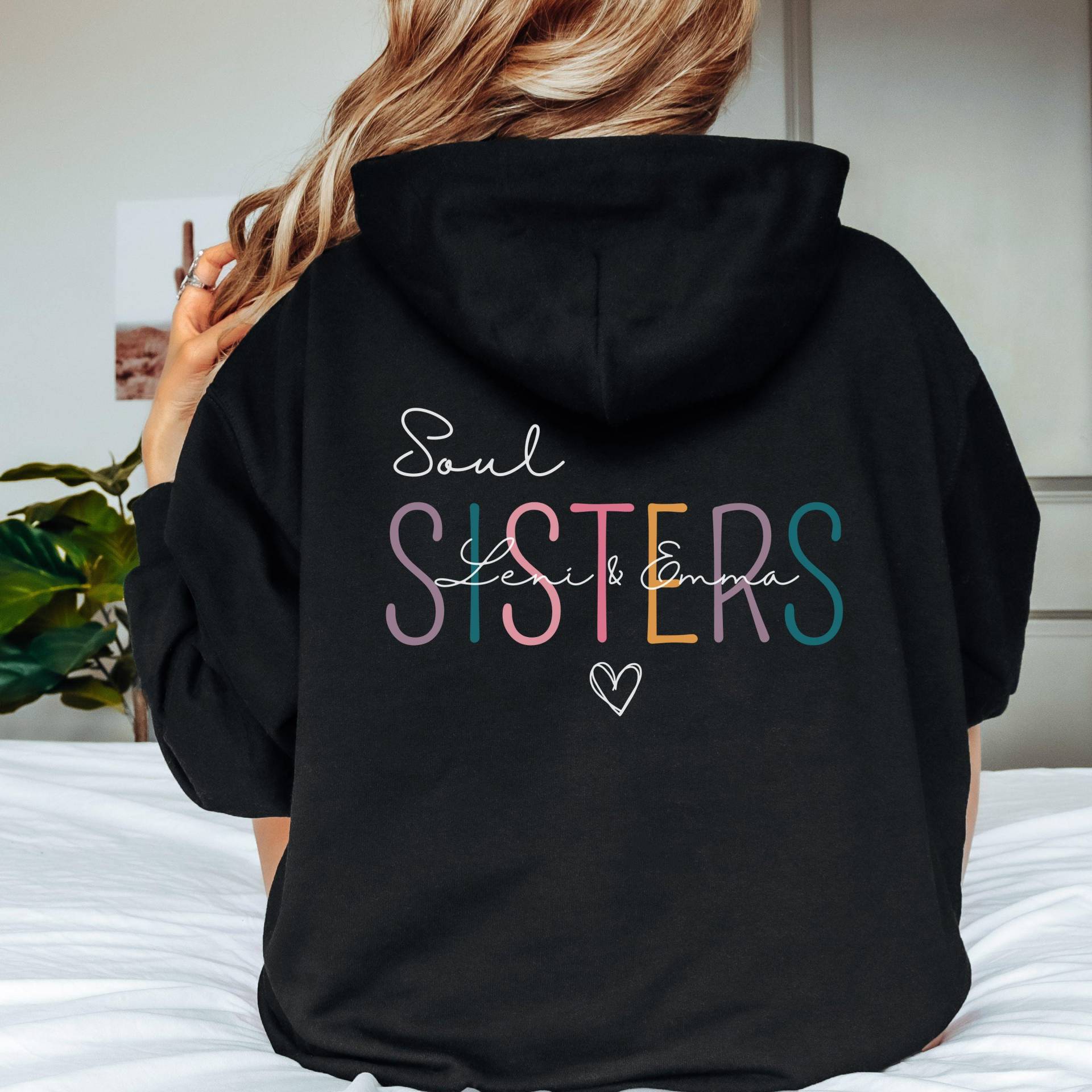 Personalisierter Soul Sister Hoodie Shirt Sweater, Beste Freundin Geschenk, Partnerlook, Geburtstag Weihnachtsgeschenk, Geschenkidee Bestie von MeridaleDesign
