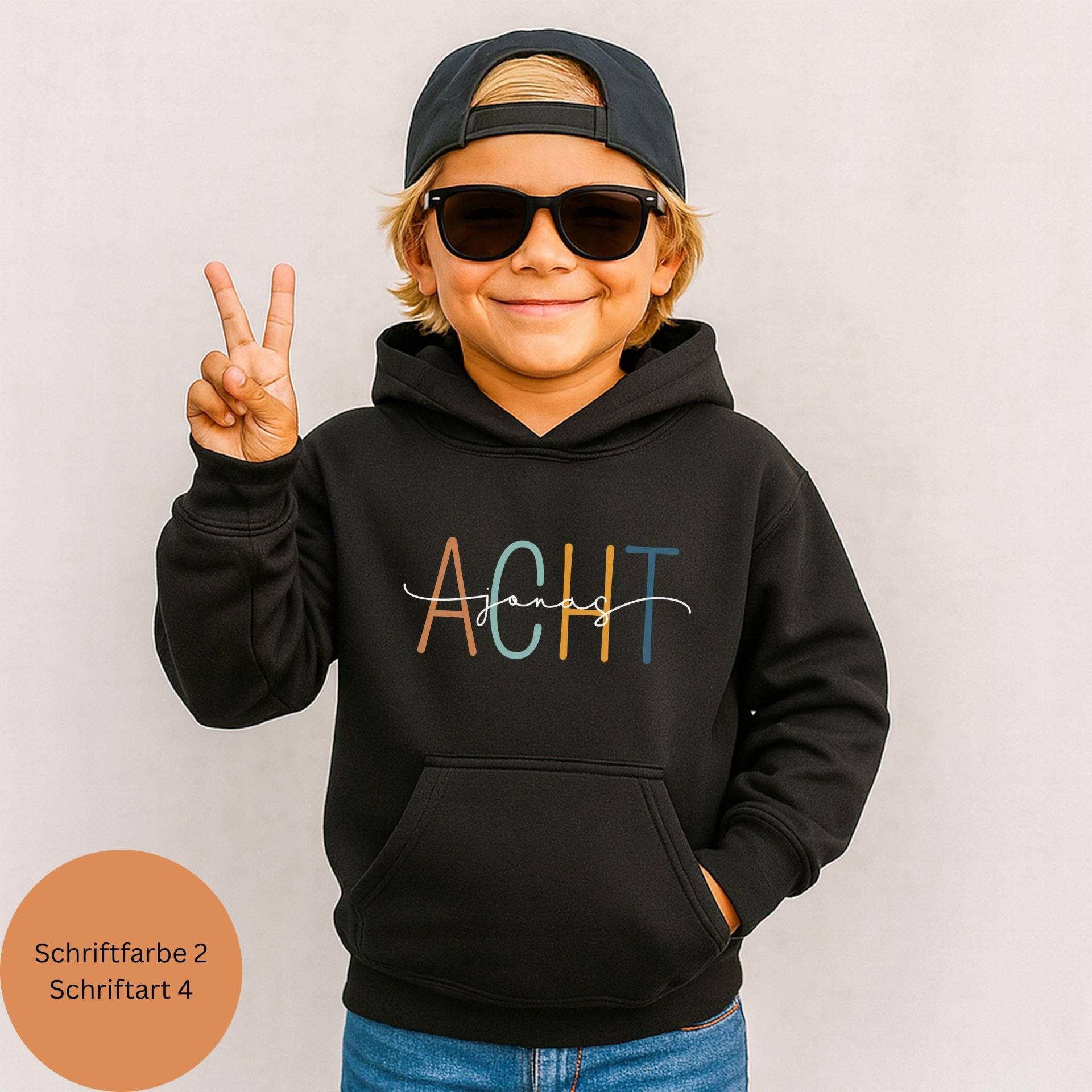Personalisiertes Geburtstagsoutfit Für Jungen Und Mädchen, Hoodie Mit Name Zahl, Kinderpullover, Kapuzenpulli, Geburtstag Sweatshirt von MeridaleDesign