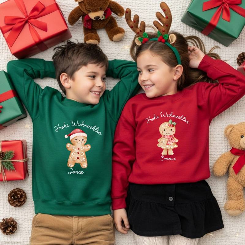 Weihnachtspullover Familie Kinder | Partnerlook Weihnachten, Personalisiert Familienoutfit, Christmas Sweater, Weihnachtsoutfit Geschwister von MeridaleDesign