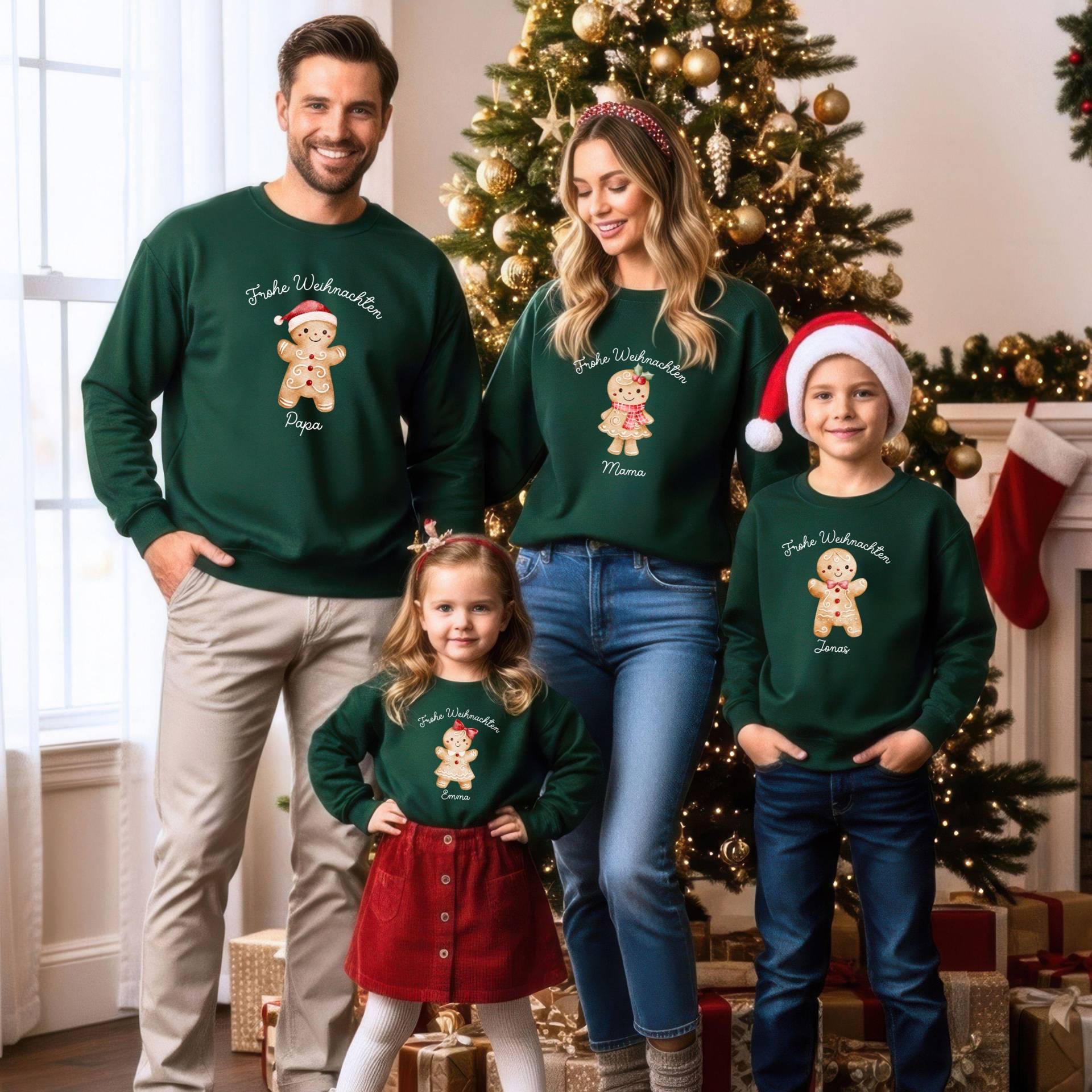 Weihnachtspullover Familie Kinder | Partnerlook Weihnachten, Personalisiert Familienoutfit, Christmas Sweater, Weihnachtsoutfit Geschwister von MeridaleDesign