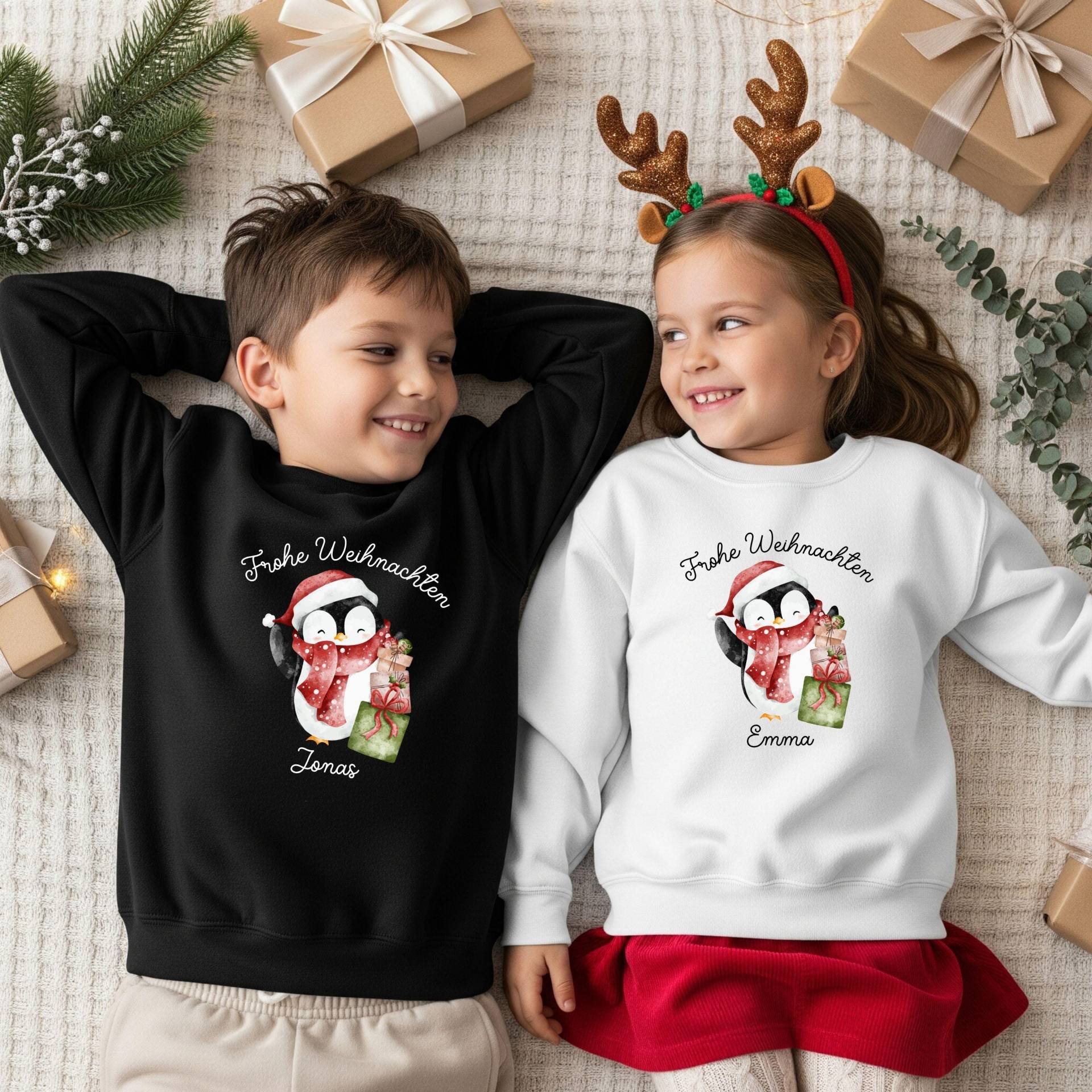 Weihnachtspullover Familie Kinder | Partnerlook Weihnachten, Personalisiert Familienoutfit, Christmas Sweater, Weihnachtsoutfit Geschwister von MeridaleDesign