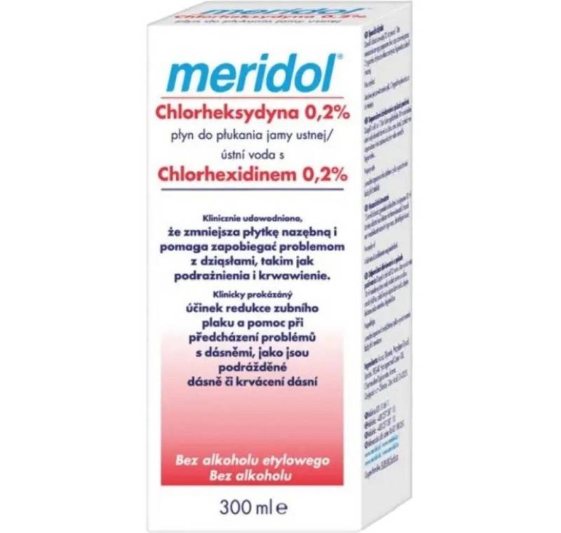 Meridol Mundspülung Mundwasser mit Chlorhexidin 300 ml, (Packung) von Meridol