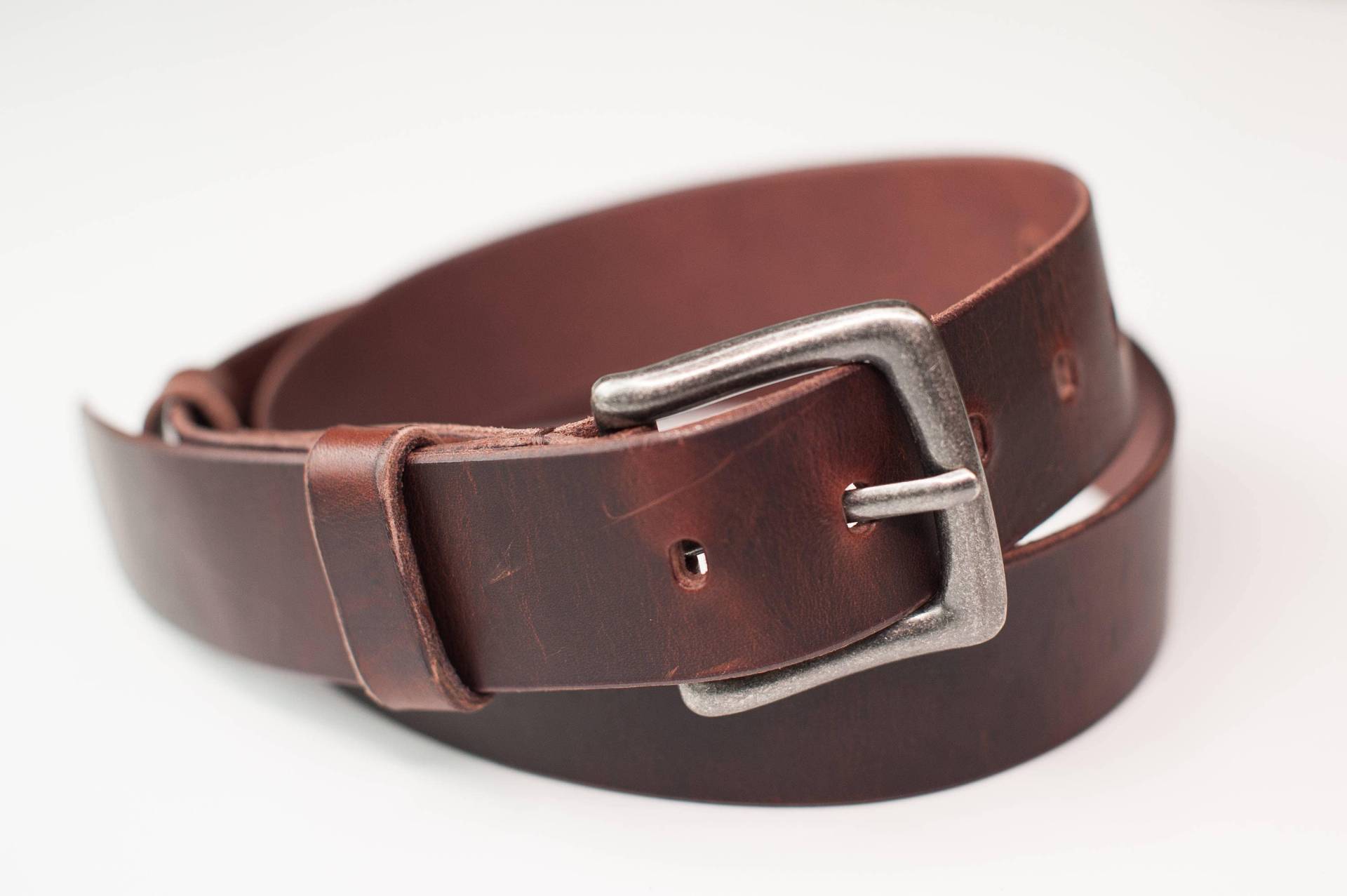 Handgefertigter Brauner Ledergürtel Gewachst 1 1/2 "Mit Antik Silber Schnalle Handgefertigter Brauner Ledergürtel Gewachst 1 1/2 "Mit Antik Silber Schnalle von MerifaLeather