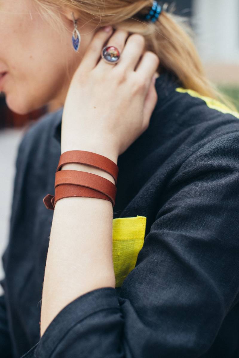 Leder Wickelarmband, Echt Leder Wickelarmband, Echt von MerifaLeather