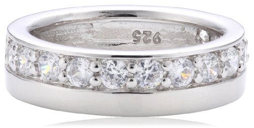 Merii Damen-Ring 925 Sterlingsilber rhodiniert Zirkonia weiß Gr. 56 (17.8) M0418R/90/03/56 von Merii