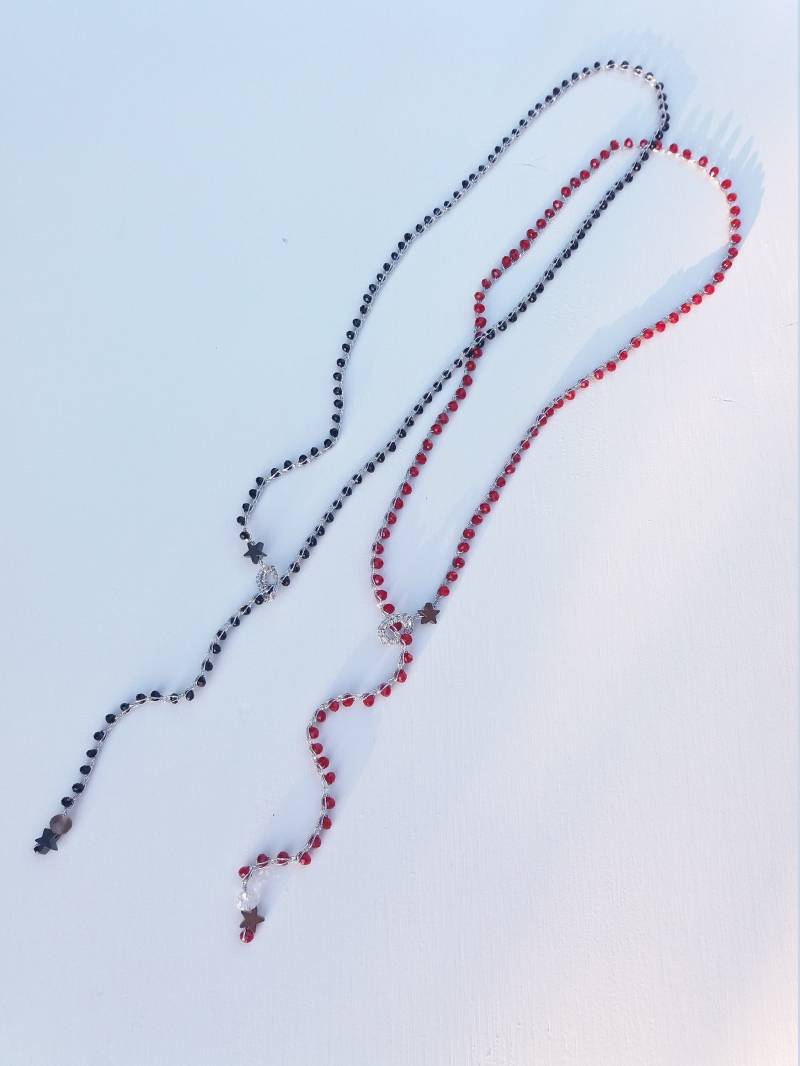 Y-Halskette, Halskette Und Häkeln, Häkeln Kristalle Mit Star-Merilubuonogioielli Y-Halskette, Halskette Und Häkeln, Häkeln Kristalle Mit Star-Merilubuonogioielli von MeriluBuonoGioielli