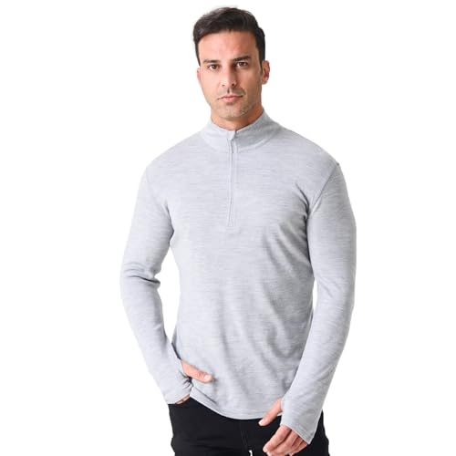 Merino Protect 100% Merino Baselayer Herren Weicher Funktionsunterwäsche Schweres Thermounterwäsche Wandern Jagd von Merino Protect