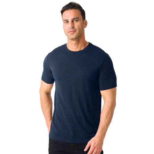Merino Protect 100% Merino Shirt Herren Kurzarm Geruchsresistent Merinowolle Unterwäsche Leicht Wandern Reisen T-Shirt Weich Unterhemd von Merino Protect