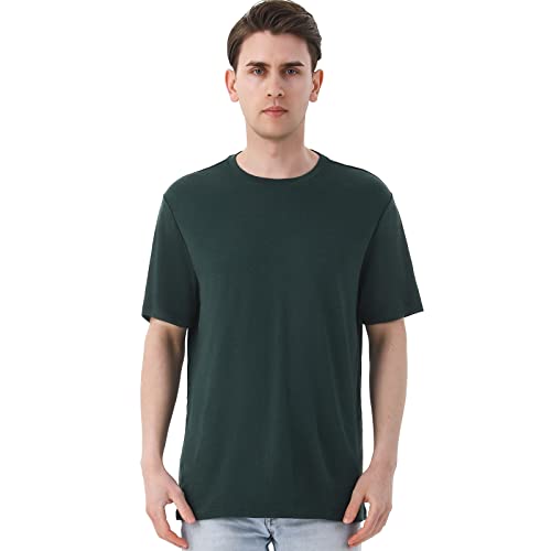 Merino Protect 100% Merino Shirt Herren Kurzarm Geruchsresistent Wolle Funktionsunterwäsche Leicht Wandern Reisen T-Shirt Weich Merinowolle Unterhemd von Merino Protect