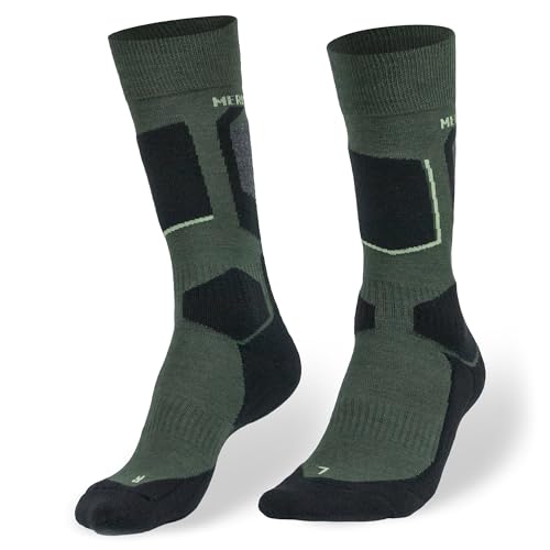 Merino Wandersocken - Trekkingsocken aus Merinowolle - Damen & Herren - Anti-Blasen-Polsterung - Gr. 35-38 von Merino & More