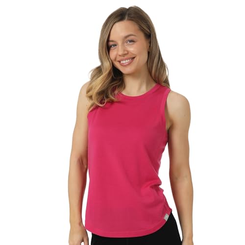 Merino.tech 100% Merino Unterwäsche Damen, Merino Unterhemd Damen, Thermo Sport Top Trägertop Tank Top aus Merinowolle (X-Large, Purple Tank) von Merino.tech