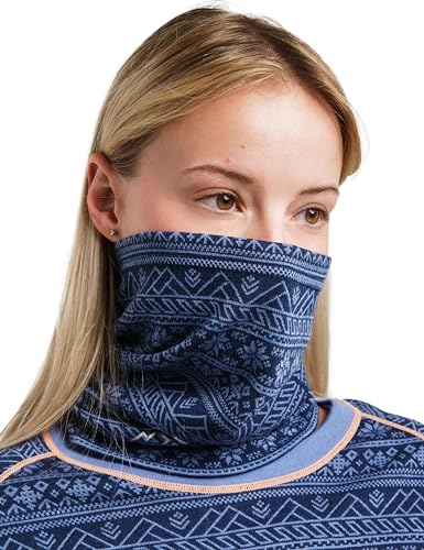 Merino.tech Halswärmer aus Merinowolle, Gesichtsmaske, Halswärmer für Damen und Herren, 250 Nordic Tale Berry von Merino.tech