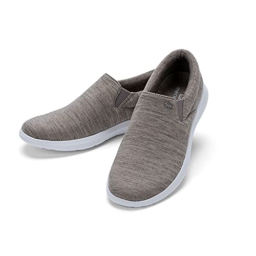 Merinos® Sneaker Slip-On Damen Schuhe Merinowolle Beige-Sand - Sommer Sport- & Freizeitschuhe bequem, atmungsaktiv, leicht - Schlupfschuh Slipper Frauen & Damen-Schuhe ohne Schnürsenkel Shoes Women 38 von Merinos