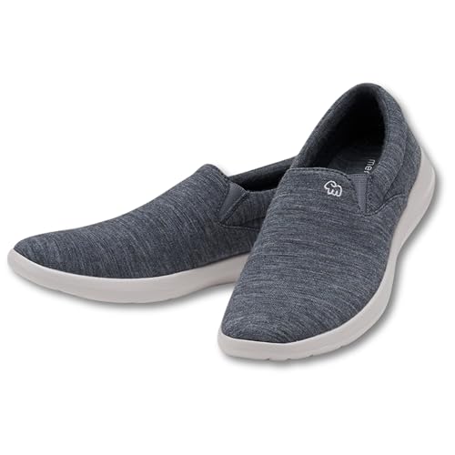 Merinos® Sneaker Slip-On Damen Schuhe Merinowolle Grau - Sommer Freizeitschuhe & Sportschuhe bequem, atmungsaktiv, leicht - Schlupfschuh Slipper Frauen & Damen-Schuhe ohne Schnürsenkel Shoes Women 42 von Merinos