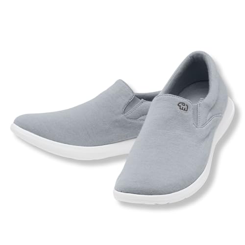 Merinos® Sneaker Slip-On Damen Schuhe Merinowolle Hell-Grau - Sommer Sport- & Freizeitschuhe bequem, atmungsaktiv, leicht - Schlupfschuh Slipper Frauen & Damen-Schuhe ohne Schnürsenkel Shoes Women 42 von Merinos