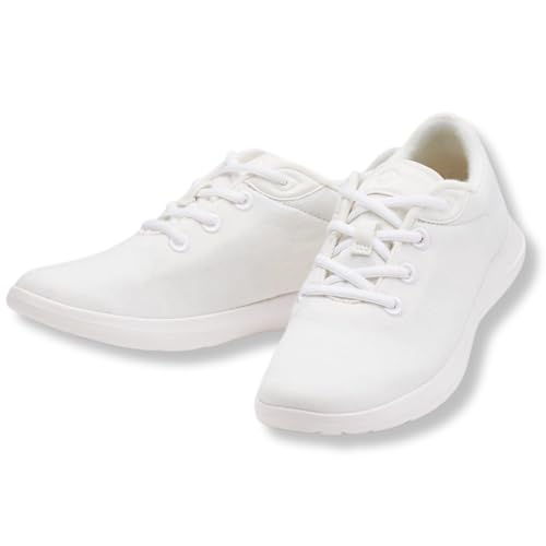 Merinos Damenschuhe Sneaker Lace Up Bequeme Sportschuhe aus Merinowolle Weiß Damen Größe 38 Freizeitschuhe elegant und bequem Wolle von Merinos