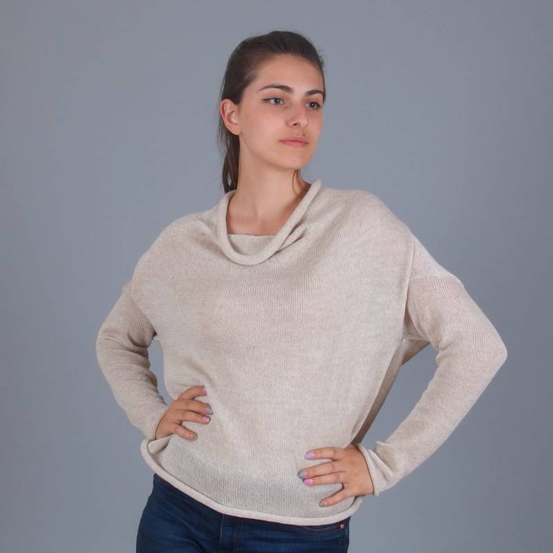 Übergroßer Pullover Aus Merinowolle, Kuschliger Langarm-Herbstpullover, Warmer Winterpullover, Damenpullover Reiner Extrafeiner Wolle von Merinossa