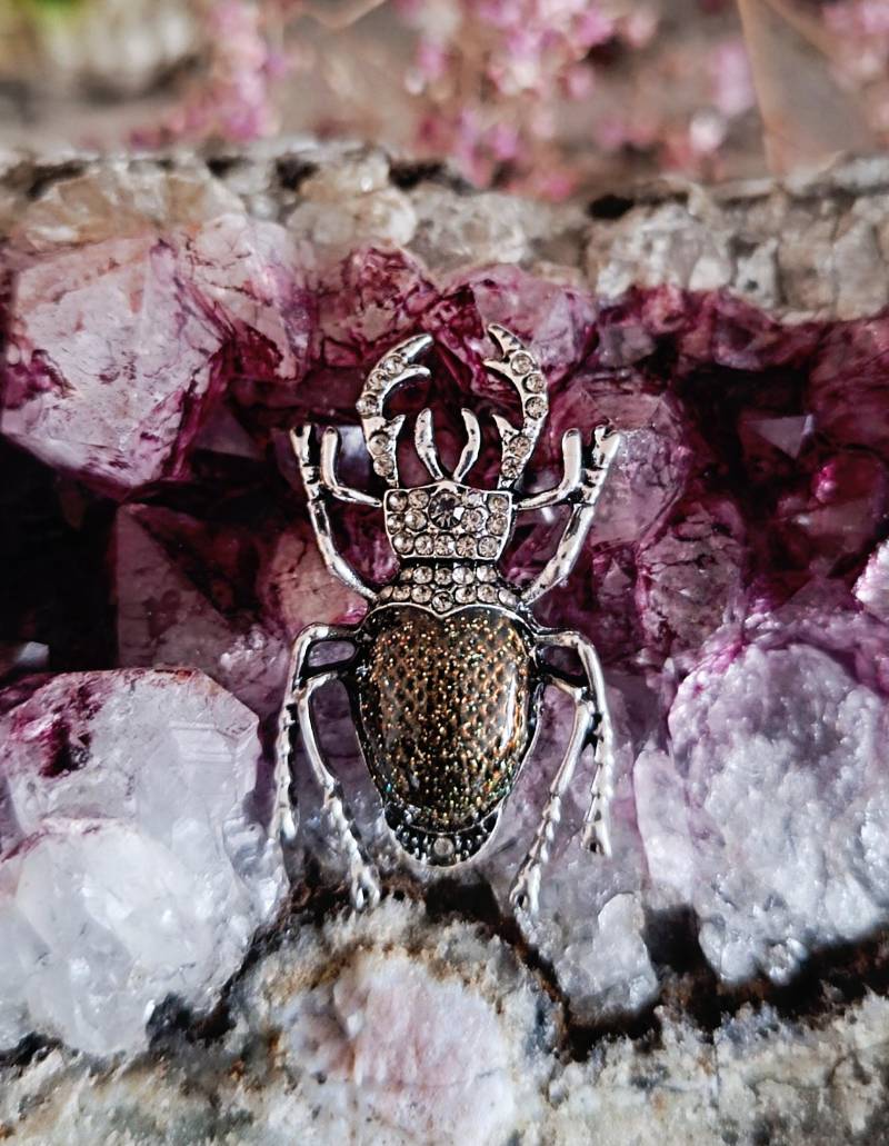 Hirschkäfer Brosche | Gothic Witchy Alternative von Meriscordia