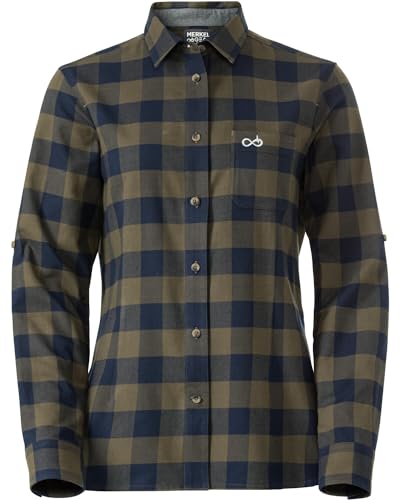 Merkel Gear Bluse Experience Blau/Oliv L von Merkel Gear