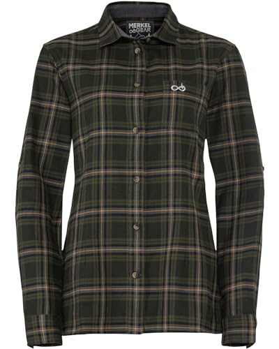 Merkel Gear Bluse Explorer Oliv/Gelb kariert XXL von Merkel Gear