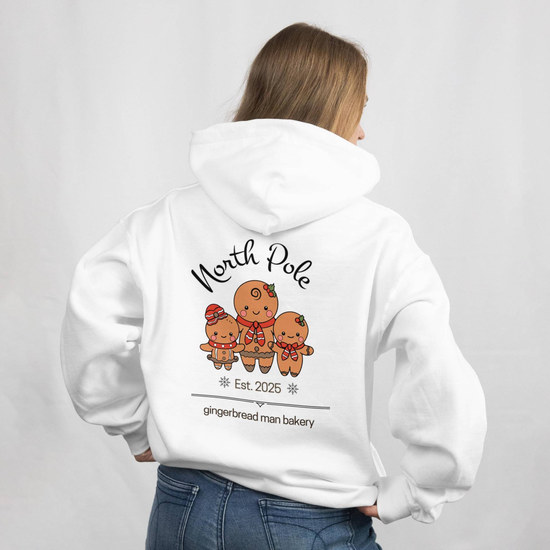 North Pole Gingerbread Hoodie, Weihnachtsbäckerei Süßes Man Motiv, Geschenk Für Weihnachten von MerkerHarmsDesigns