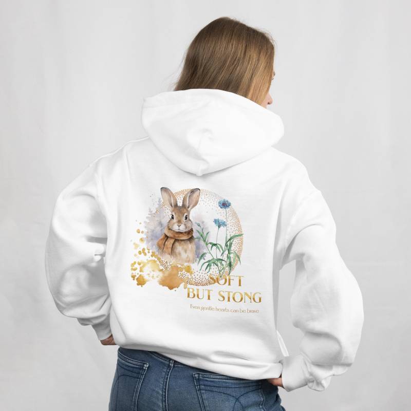 Süßer Kaninchen Hoodie - Süßes Tiermotiv, Gemütlicher Kapuzenpullover Für Tierfreunde & Naturfans, Oversized Hoodie von MerkerHarmsDesigns