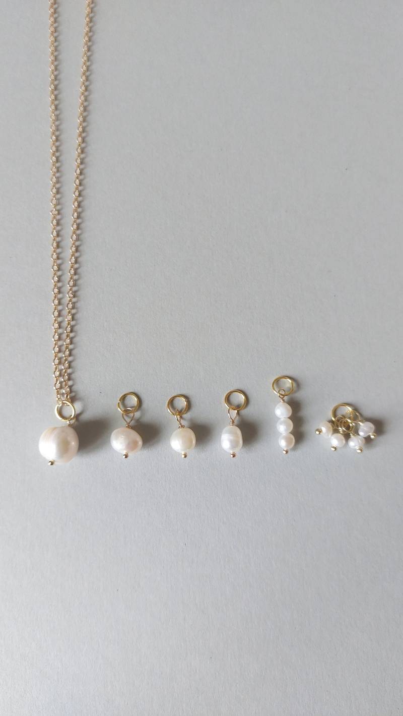 Barockperlenanhänger Groß Bis Klein Goldkette von MerlesJewellery