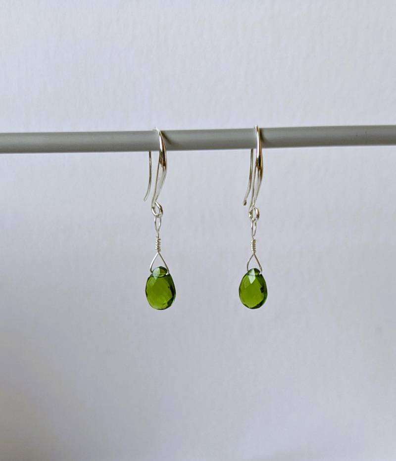 Ohrringe Peridotbrioletten Silber von MerlesJewellery