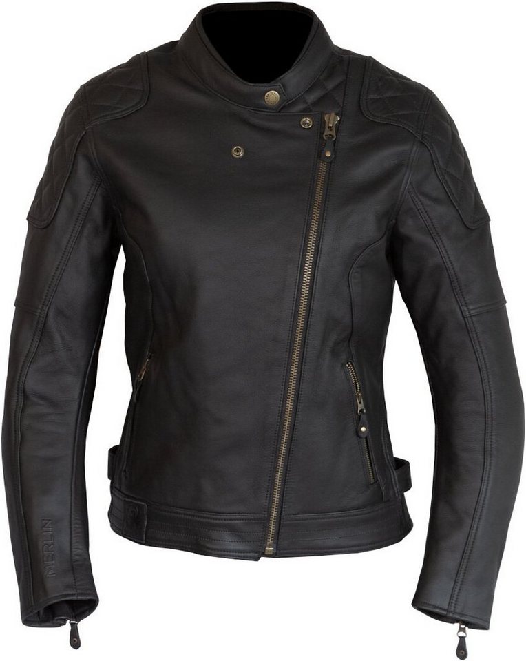 Merlin Motorradjacke Bristol D3O Cafe Damen Motorrad Lederjacke Atmungsaktiv protektoren herausnehmbares reißverschluss von Merlin