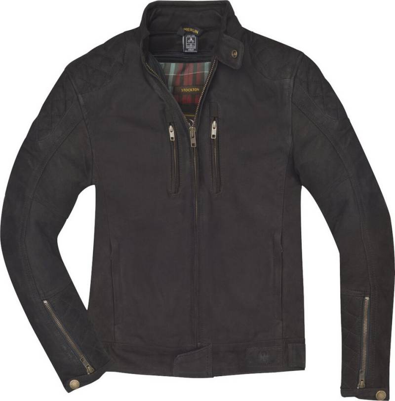 Merlin Motorradjacke Stockton Motorrad Lederjacke herausnehmbares Innenfutter von Merlin