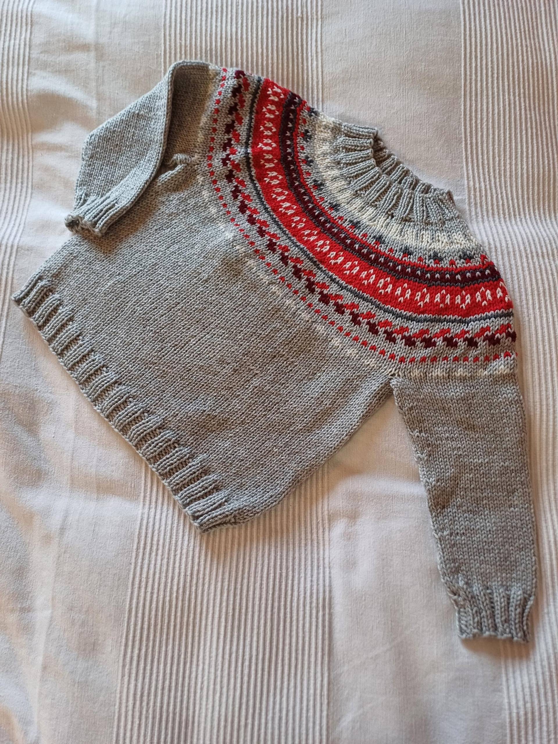 Kinderpullover Mit Norwegermuster Größe 110 von MerlinsZaubernadeln