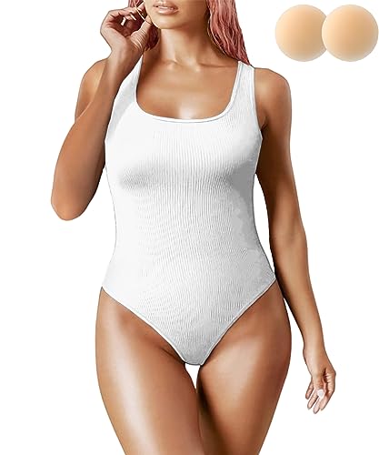 Merlvida Body Damen Stark Formend Shapewear Damen Bauchweg Effektive Bodysuit Women Shaper mit Shaping Effekt und Komfort Miederbody Figurenformend Bodys Abnehmen Nahtlose von Merlvida