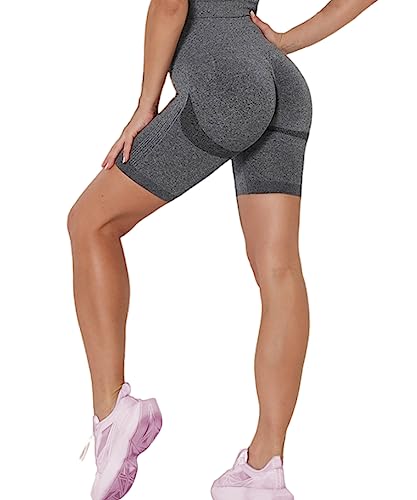 Merlvida Damen Scrunch Butt Sport Shorts Seamless Gym Leggings High Waist Kurz Hose Push Up Sporthose Blickdicht Radlerhose für Biker Yoga Fitness Workout von Merlvida