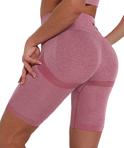 Merlvida Damen Scrunch Butt Sport Shorts Seamless Gym Leggings High Waist Kurz Hose Push Up Sporthose Blickdicht Radlerhose für Biker Yoga Fitness Workout von Merlvida