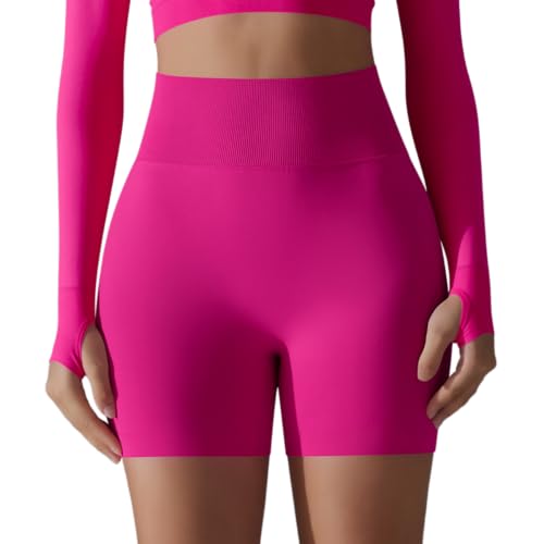 Merlvida Damen Scrunch Butt Sport Shorts Seamless Gym Leggings High Waist Kurz Hose Push Up Sporthose Blickdicht Radlerhose für Biker Yoga Fitness Workout von Merlvida