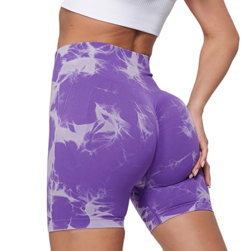 Merlvida Damen Scrunch Butt Sport Shorts Seamless Gym Leggings High Waist Kurz Hose Push Up Sporthose Blickdicht Radlerhose für Biker Yoga Fitness Workout von Merlvida