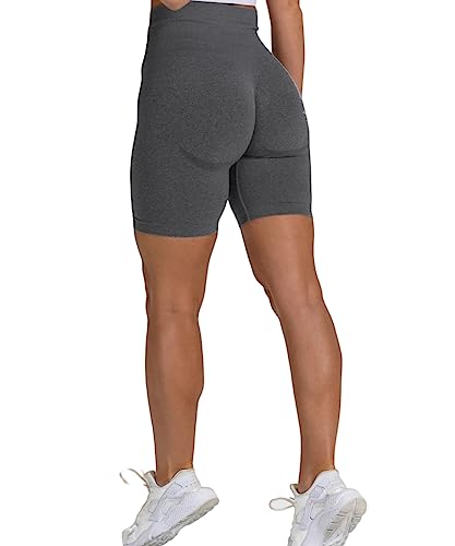 Merlvida Damen Scrunch Butt Sport Shorts Seamless Gym Leggings High Waist Kurz Hose Push Up Sporthose Blickdicht Radlerhose für Biker Yoga Fitness Workout von Merlvida